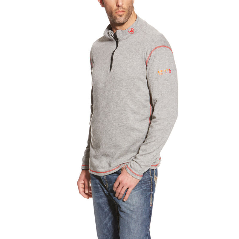 Ariat Hemden Herren - Fr Polartec 1/4 Zip Grau ( AOEHX-9106 )